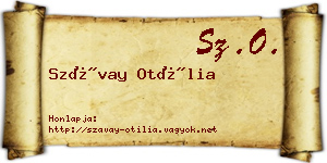 Szávay Otília névjegykártya